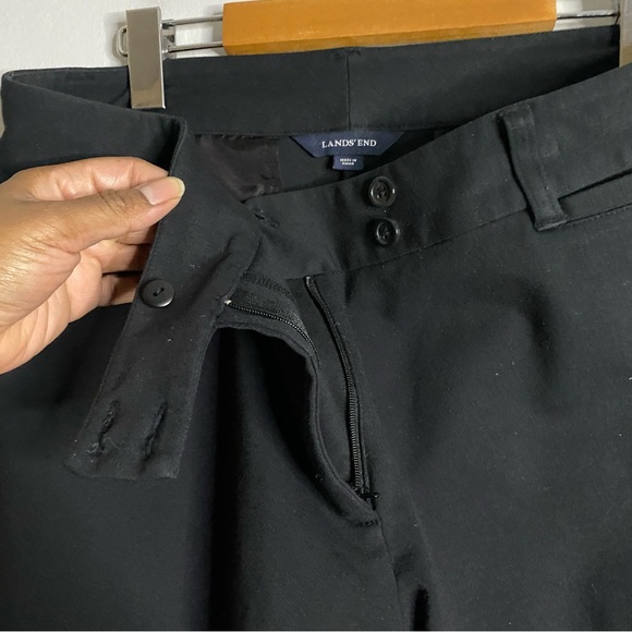 Lands' End Women's Black Slim Straight Ankle Dress Pant - Picture 6 of 8